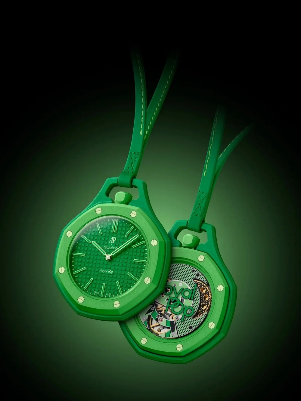 New green AP Swatch & Watch band combo luxury stopwatch jewelry wristwatch pop